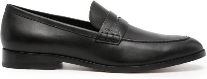 Coach Declan leather penny loafers Black