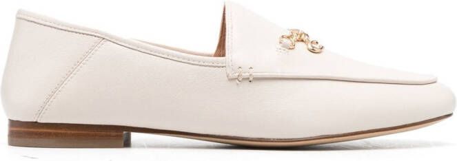 Coach Hannah chain-strap leather loafers Neutrals