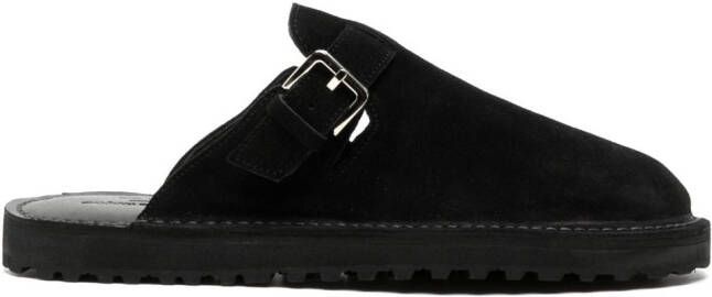 Comme des Garçons Homme decorative-buckle leather slides Black