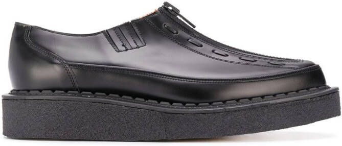Comme des Garçons Homme Plus zipped chunky sole loafers Black