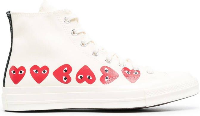 Comme Des Garçons Play x Converse Chuck 70 Hi "Multi Hearts White" sneakers Neutrals