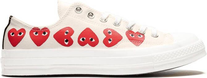 Comme Des Garçons Play x Converse Chuck 70 Ox "Multi Hearts White" sneakers