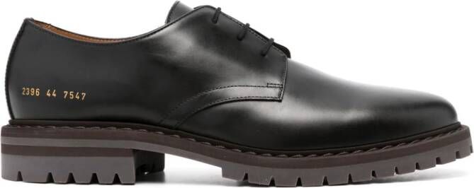 Common Projects serial-number leather Derby shoes Black