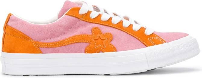Converse floral embellished sneakers Pink
