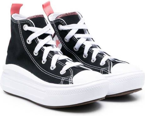 Converse Kids platform-sole hi-top sneakers Black