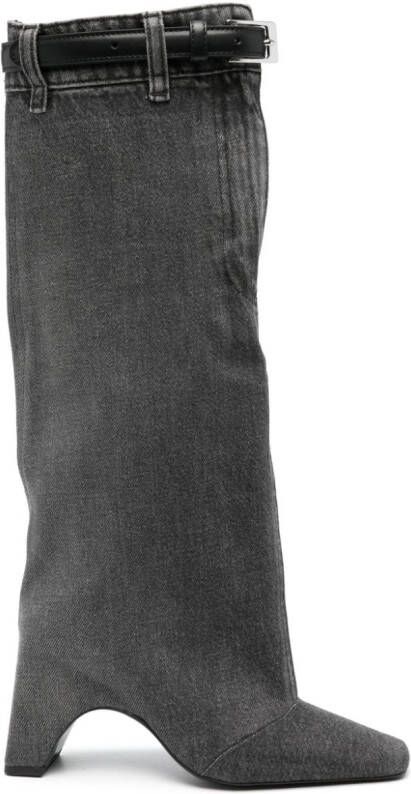 Coperni 75mm denim boots Grey