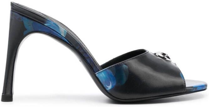 Coperni 100mm logo-plaque sandals Black