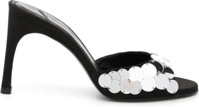 Coperni 95mm satin sandals Black