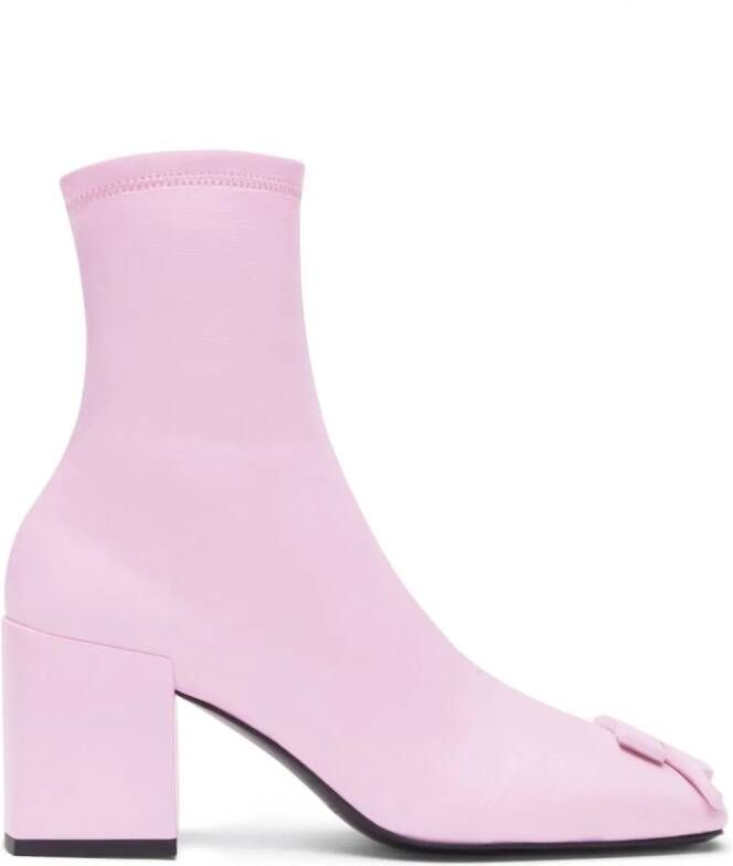 Courrèges 70mm tonal logo-plaque vinyl boots Pink