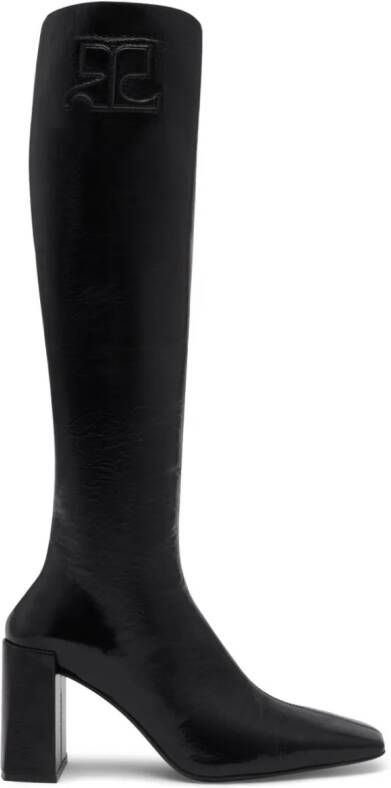 Courrèges Heritage Naplack 70mm leather boots Black
