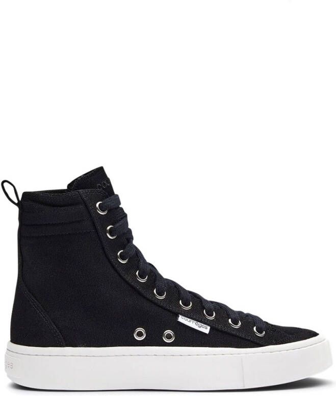 Courrèges panelled canvas sneakers Black