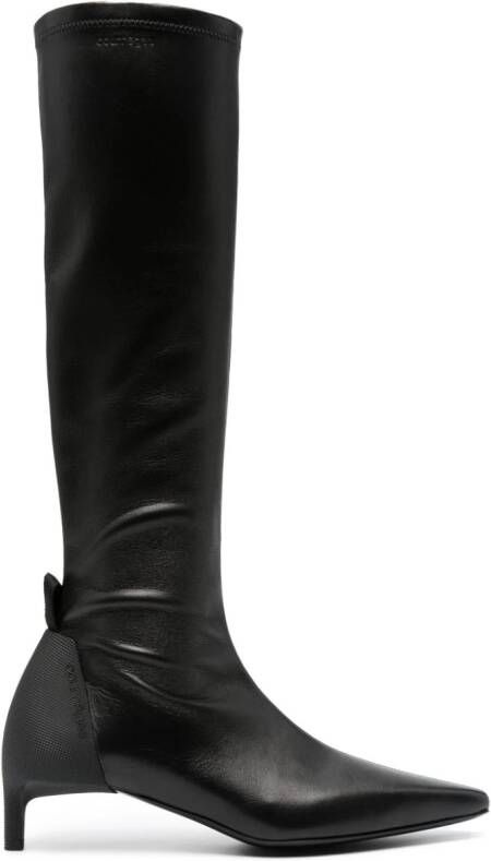 Courrèges Scuba Stretch 60mm leather boots Black