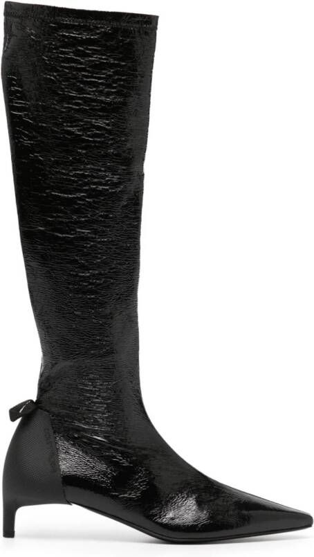 Courrèges Scuba Vinyl 30mm leather boots Black