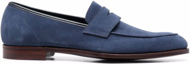 Crockett & Jones suede loafers Blue