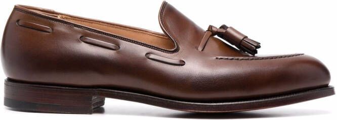 Crockett & Jones tassel trim loafers Brown