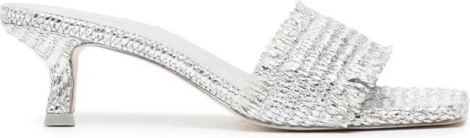 Cult Gaia 60mm interwoven sandals Silver