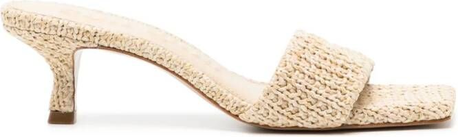 Cult Gaia 50mm Ada sandals Neutrals