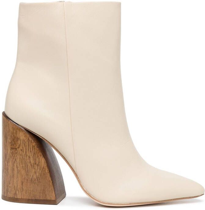 Cult Gaia Christie block-heel boots White