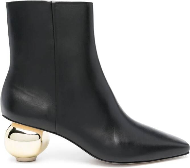 Cult Gaia Mari 50mm leather boots Black