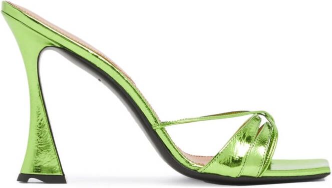 D'ACCORI 100mm Lust mules Green