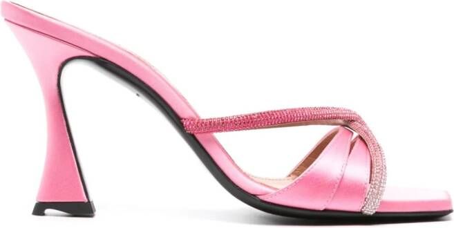D'ACCORI 100mm Lust rhinestone-embellished sandals Pink