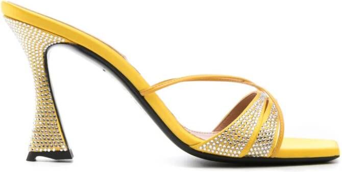 D'ACCORI 100mm Lust sandals Yellow