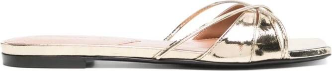 D'ACCORI Lust leather sandals Gold