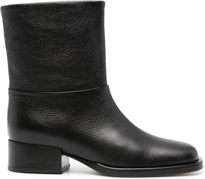 Dear Frances 40mm square-toe ankle boots Black