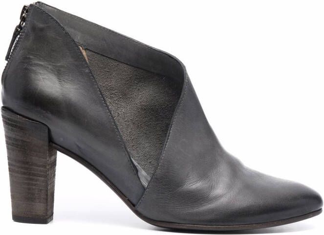 Del Carlo 95mm cut-out zipped pumps Blue