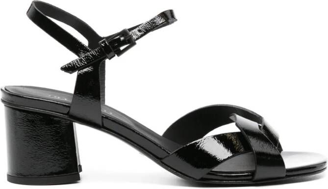 Del Carlo Ben 55mm leather sandals Black