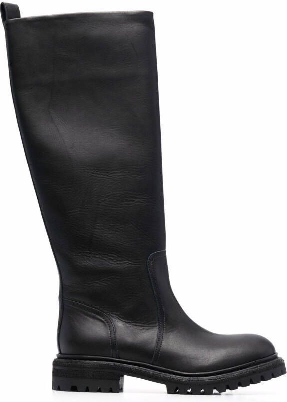 Del Carlo knee-length slip-on boots Black