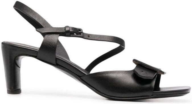 Del Carlo square-toe sandals Black