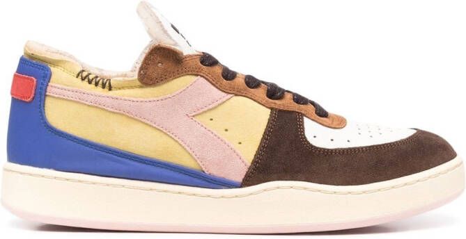 Diadora colour-block lace-up sneakers Yellow