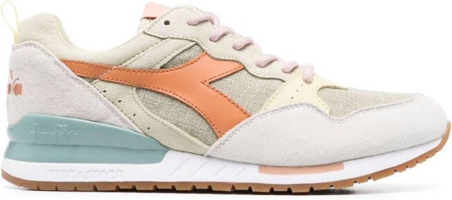 Diadora colour-block suede low-top sneakers Neutrals