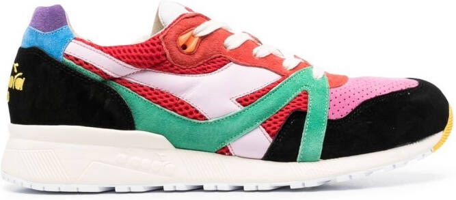 Diadora panelled lace-up sneakers Red