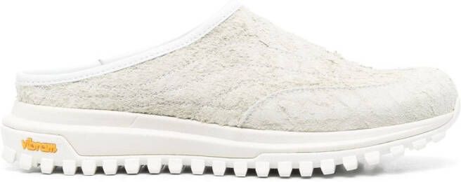 Diemme Maggiore crackled leather slides Neutrals