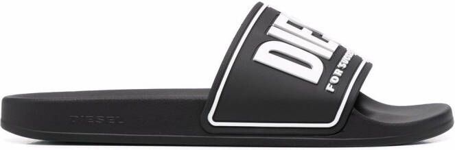 Diesel Sa-Mayemi Cc logo-embossed slides Black - Picture 2