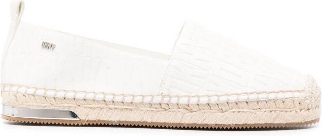 DKNY logo-plaque slip-on espadrilles White