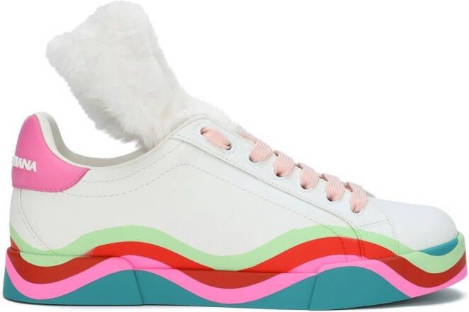 Dolce & Gabbana Portofino leather sneakers White