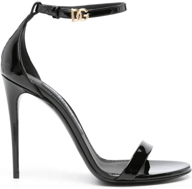 Dolce & Gabbana 105mm leather sandals Black