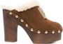 Dolce & Gabbana 130mm suede platform clogs Brown - Thumbnail 1