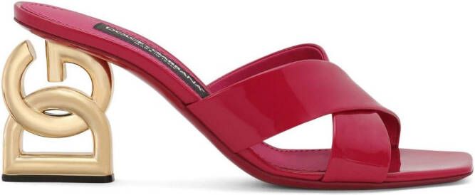 Dolce & Gabbana 3.5 75mm DG-heel sandals Red