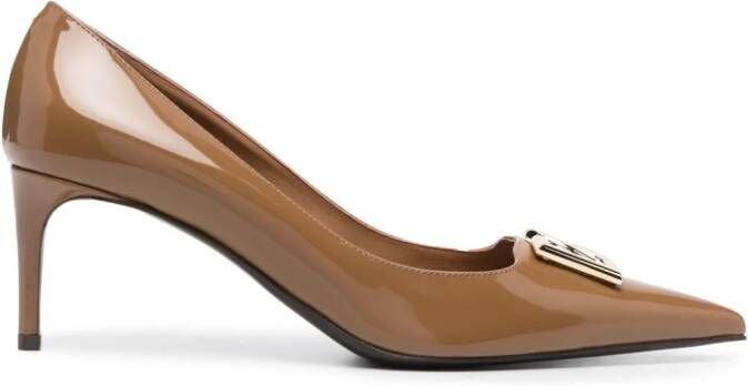 Dolce & Gabbana 65mm patent leather pumps Brown