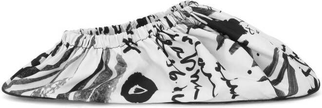 Dolce & Gabbana abstract-print slip-on shoes White