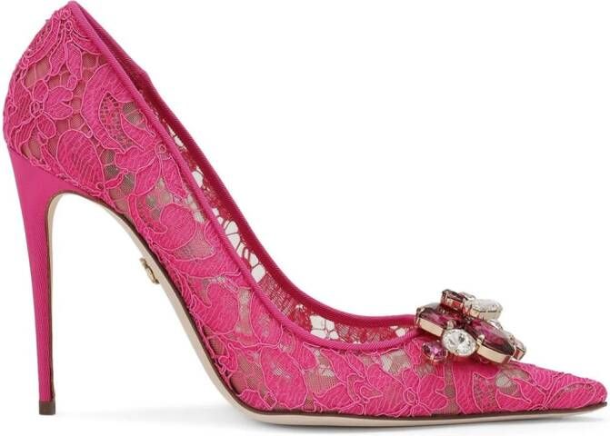 Dolce & Gabbana Belucci 90mm lace pumps Pink