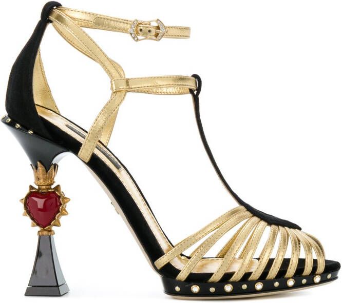 Dolce & Gabbana 105mm Bette sandals Black