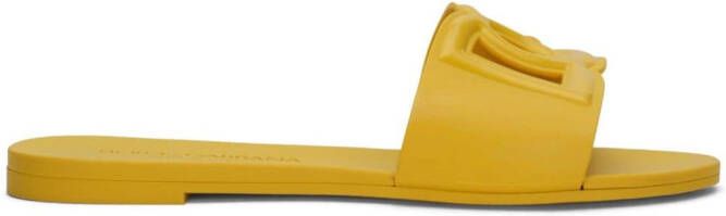 Dolce & Gabbana Bianca DG-logo slides Yellow