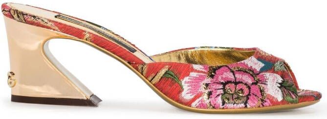 Dolce & Gabbana Broc peep-toe 75mm sandals Red