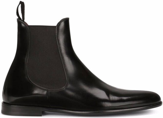 Dolce & Gabbana Chelsea leather boots Black