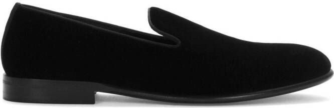Dolce & Gabbana classic velvet slippers Black